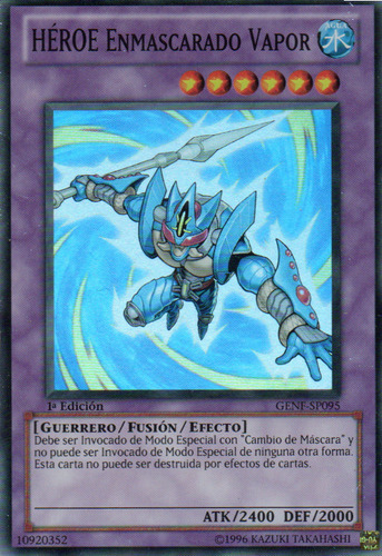 Heroe Enmascarado Vapor Carta Yugi Gnf-sp095 Super Rare