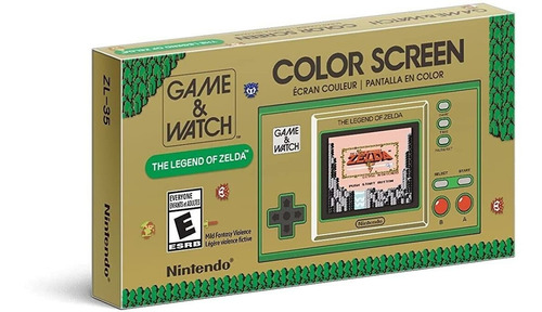 Nintendo Game & Watch The Legend of Zelda color dorado y verde