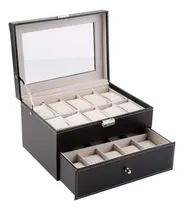 Comprar Caja Porta Relojes De 20 Un. Organizador Estuche Relojes