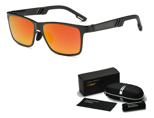 Lentes De Sol Aoron - Sport - Polarizados Uv400 - Naranja