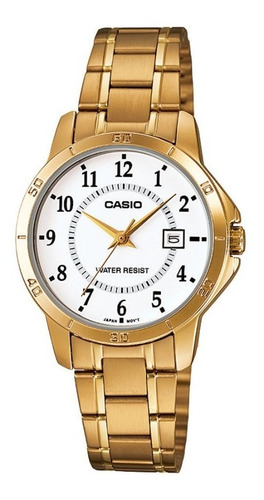 Reloj Casio Dama Ltp-v004g-7b Dorado Original