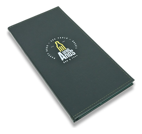 Kit 12 Capas Cardápio 15,5x31,5 Courosintético C/ 03 Divisão