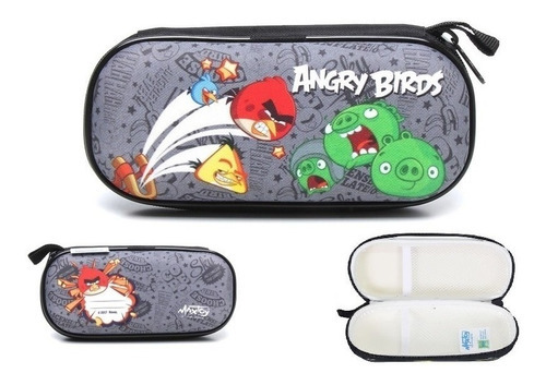 Estojo Escolar Angry Birds Diplomata Maxtoy Duplo 2 Comp Cor Colorido