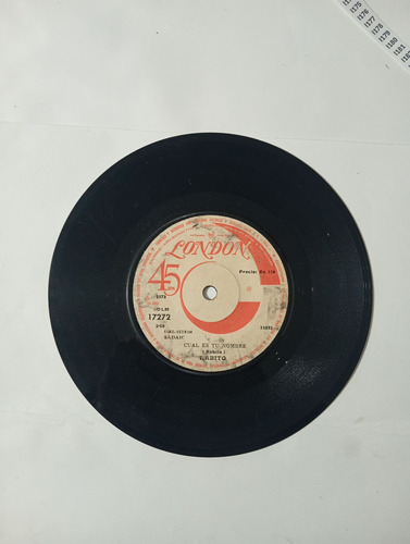 Vinilo Single De Rabito -- Cual Es Tu Nombre( S117-i197-u83 (Usado)