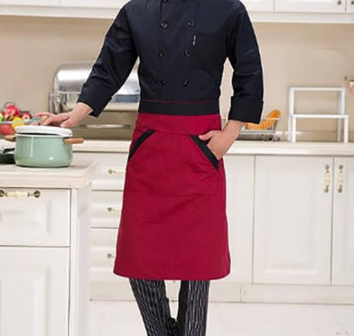 Delantal Corto Y Grueso Para Hombre Kitchen Chef 2 Piezas