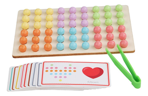 Juego De Cuentas De Tablero De Clavijas De Madera, Juguete A
