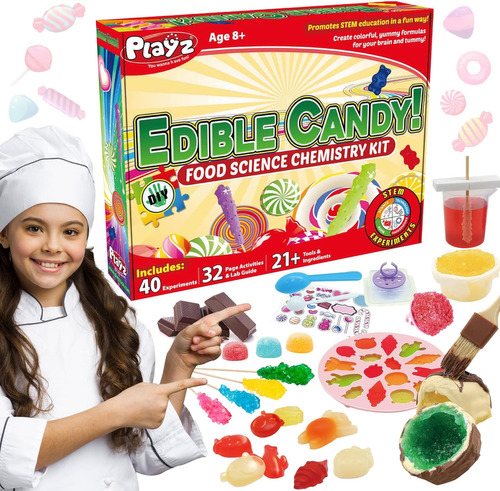 Edible Candy Food Science Stem Chemistry Kit 40 Diy Haz...