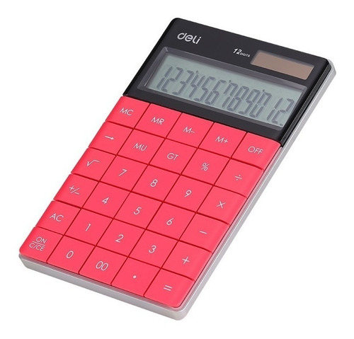 Calculadora básica Deli Touch color celeste