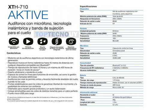 Imagen 3 de 4 de Auriculares Bluetooth Deportivos Con Manos Libres In-ear ®