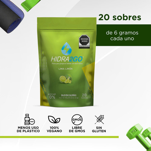 Electrolitos En Polvo Bolsa 20 Sobres Sin Azúcar 600 Ml