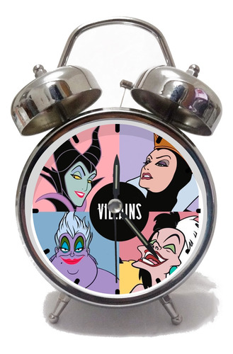 Reloj Despertador Personalizado Villanas Disney Cruella 