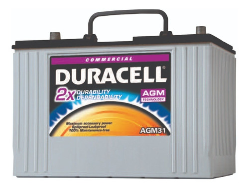 Bateria De Gel Duracell Agm31p 12v100ah Eeuu Emporio