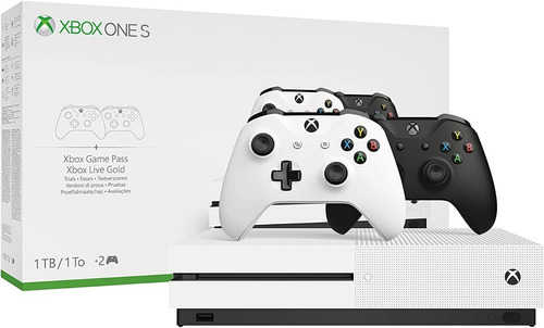 Xbox One S 1tb Con 2 Controles Color Blanco