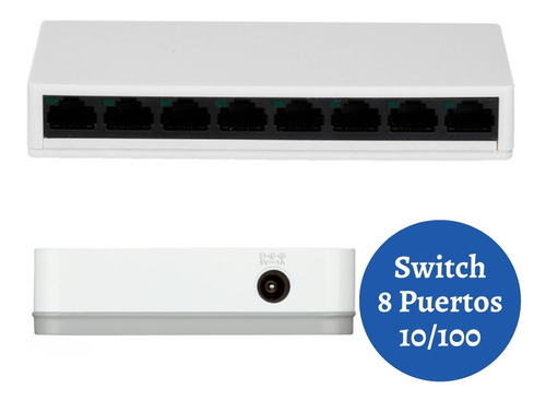 Switch 8 Puertos 10/100 Mbps Utp Redes Switch De Red Desk