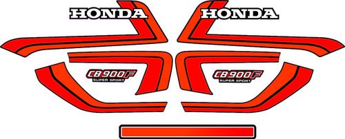 Calcos Honda Cb 900f  Super Sport Kit Completo Negra O Plata