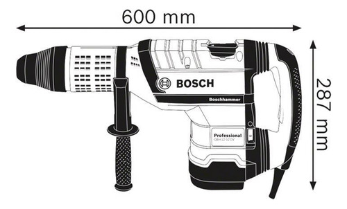 Martelo Perfurador Bosch Gbh 12-52 Dv Com Sds Max Em Maleta