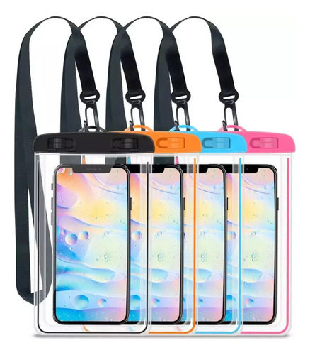 X3 Protectores Impermeables Para Celular Colgador X 3 Piezas