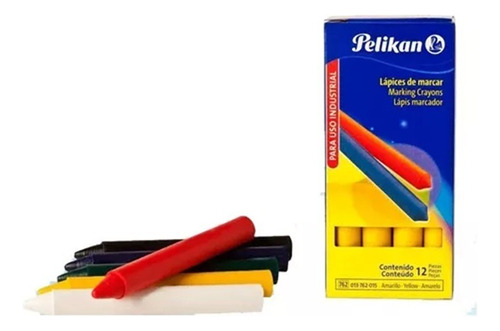 Crayon Industrial Pelikan Caja X 12 Azul/amarillo