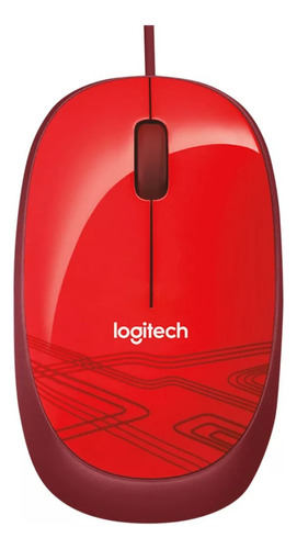 Mouse Logitech M105 Usb 1000 Dpi Diseño Ambidiestro Rojo