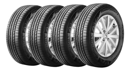 Jogo 4 Pneu Continental 195/55r15 Fr Powercontact 2 Aro 15