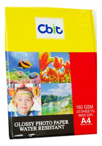 Papel Fotográfico Brillante A4 - 180 Gr.