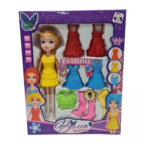 Kit Roupa De Boneca Mais Acessórios Total 32 Peças Bonecas Estilo