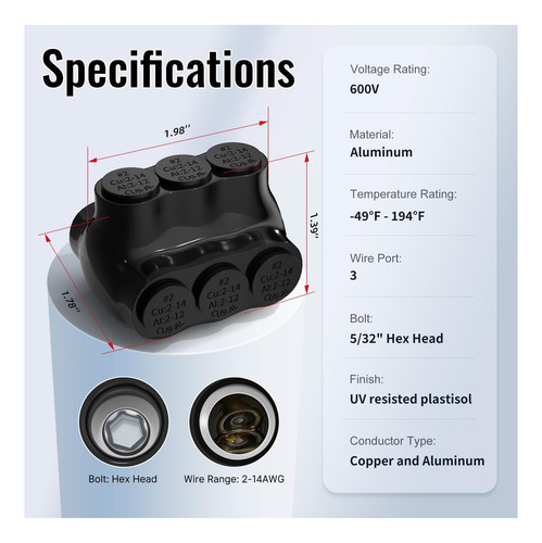 Conector Múltiple Táctil Con Aislamiento De 3 Puertos Rvbat