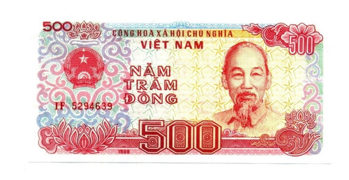 Billete Vietnam 500 Dong 1988