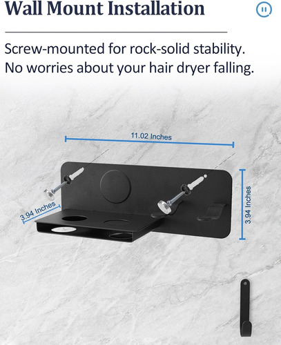 Disolvente Soporte De Pared Para Secador De Pelo Dyson Super