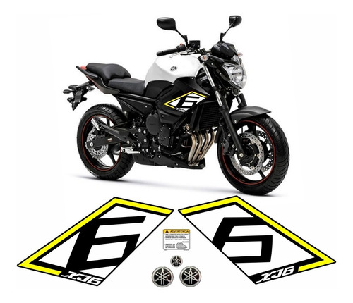 Kit Adesivos Compatível Com Yamaha Xj6 Sp 2013 Fluorescente