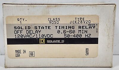 Square D 9050jck28v20 Solid State Time Delay Relay Yyq