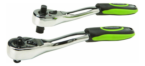 Juego De Matracas Dual 1/4 In. , 3/8 In. , 1/2 In. Color Cromo