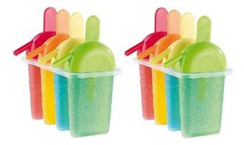 Juego De 8 Moldes Para Paletas Congeladas Con Protector De P