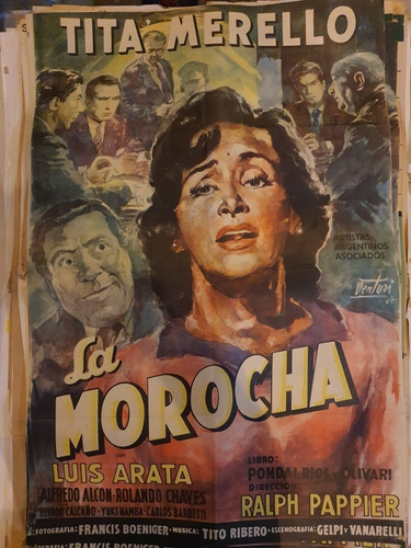 Antiguo Afiche De Cine Original La Morocha Tita Merello 593