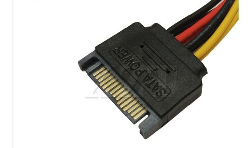Imagem 3 de 3 de Cabo Y Adaptador 1 Sata Macho Para 2 Ide Molex Femea 004