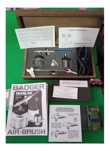 Aerógrafo Badger 150 Con Estuche De Madera Incluye Accesorio Agua (Usado)