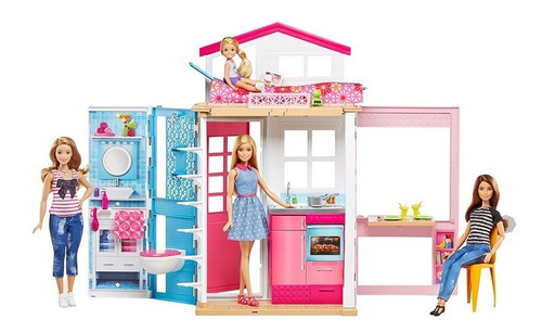 Barbie Estate Casa Glam De 2 Pisos Con Muñeca Dvv48
