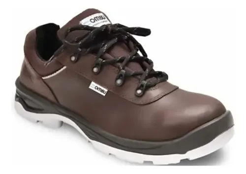 Zapato Ombu Ozono Marron, Puntera Acero Calzado De Seguridad