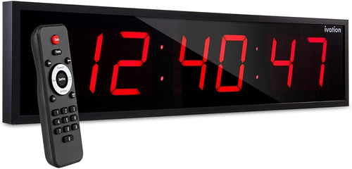 Ivatio Reloj Digital 36in Cronometro Alarma Cuenta Regre R