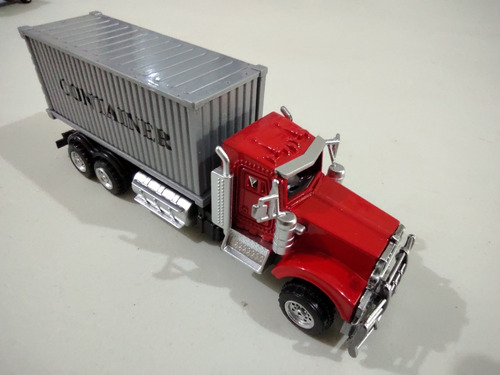 Vehículo A Escala 1:64, Toy Town, Container Truck Rojo