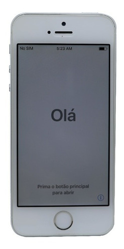 iPhone 5s 16gb Prata A1533 Bateria 90% Sem Acessorios A12685