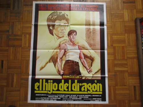 1988 Brandon Lee El Hijo Del Dragon Bruce Lee Cartel De Cine