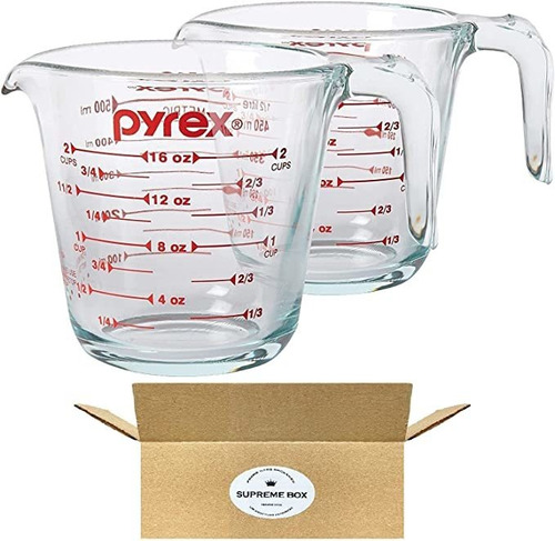 Pyrex Prepware Copa Medidora De Vidrio De 2 Tazas Con Embal