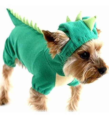 Disfraz Dino Delifur Para Mascotas Pequeñas (talla L, Verde)