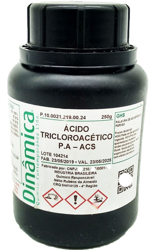Acido Tricloroacetico Pa Acs 250g Tca