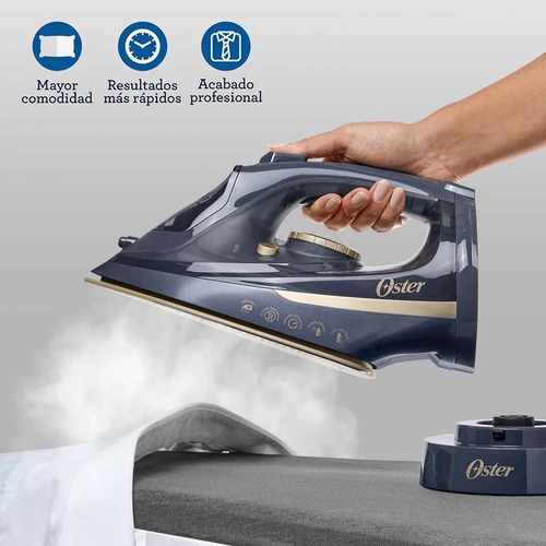 Plancha De Vapor Oster Gcstcc5000 Inalámbrica 2 En 1 Color Azul