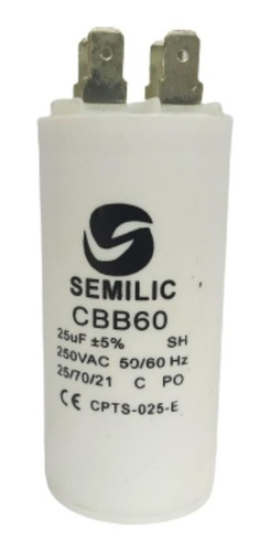 Imagen 1 de 2 de Capacitor Para Bomba De Agua 25uf. 250vac De Muelita