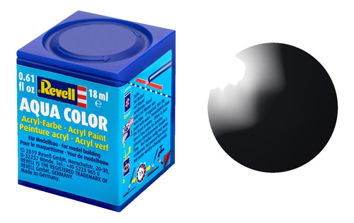 Pintura Revell Acrílica Brillante Color 361 07 Negro