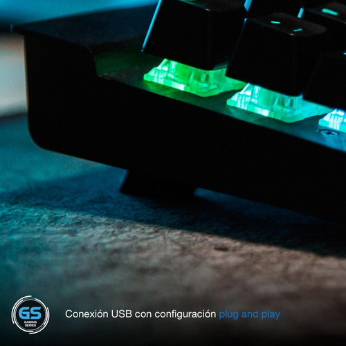 Imagen 5 de 5 de Teclado gamer Xtech Armiger XTK-510S QWERTY español España color negro con luz led