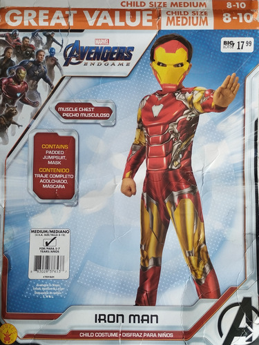 Disfraz De Iron Man Talla 8-10